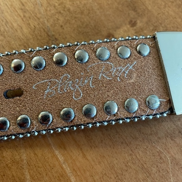BLAZIN Roxx NWOT Genuine Leather Belt Size Medium main image 16